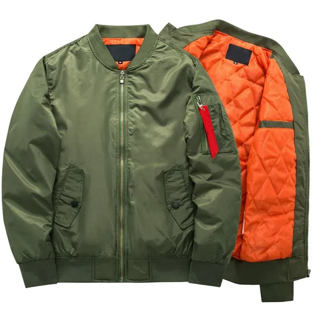 2021 New Brand Mens Casual Jacket Large Size Men Pilot Bomber Jacket Male