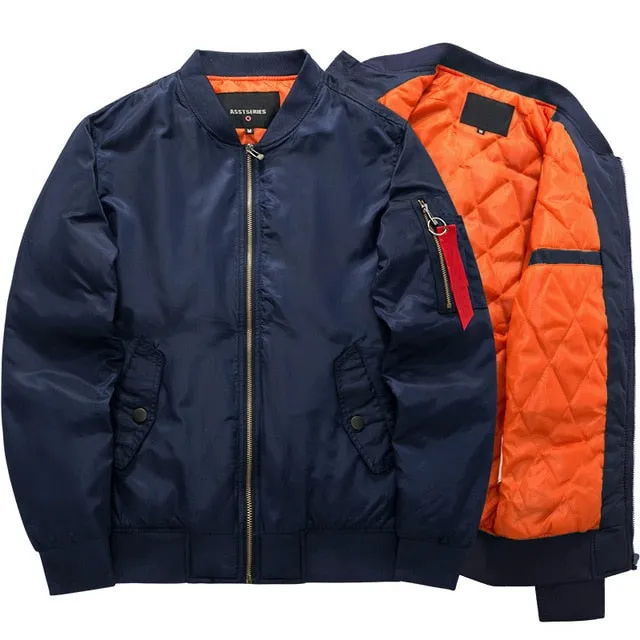 2021 New Brand Mens Casual Jacket Large Size Men Pilot Bomber Jacket Male