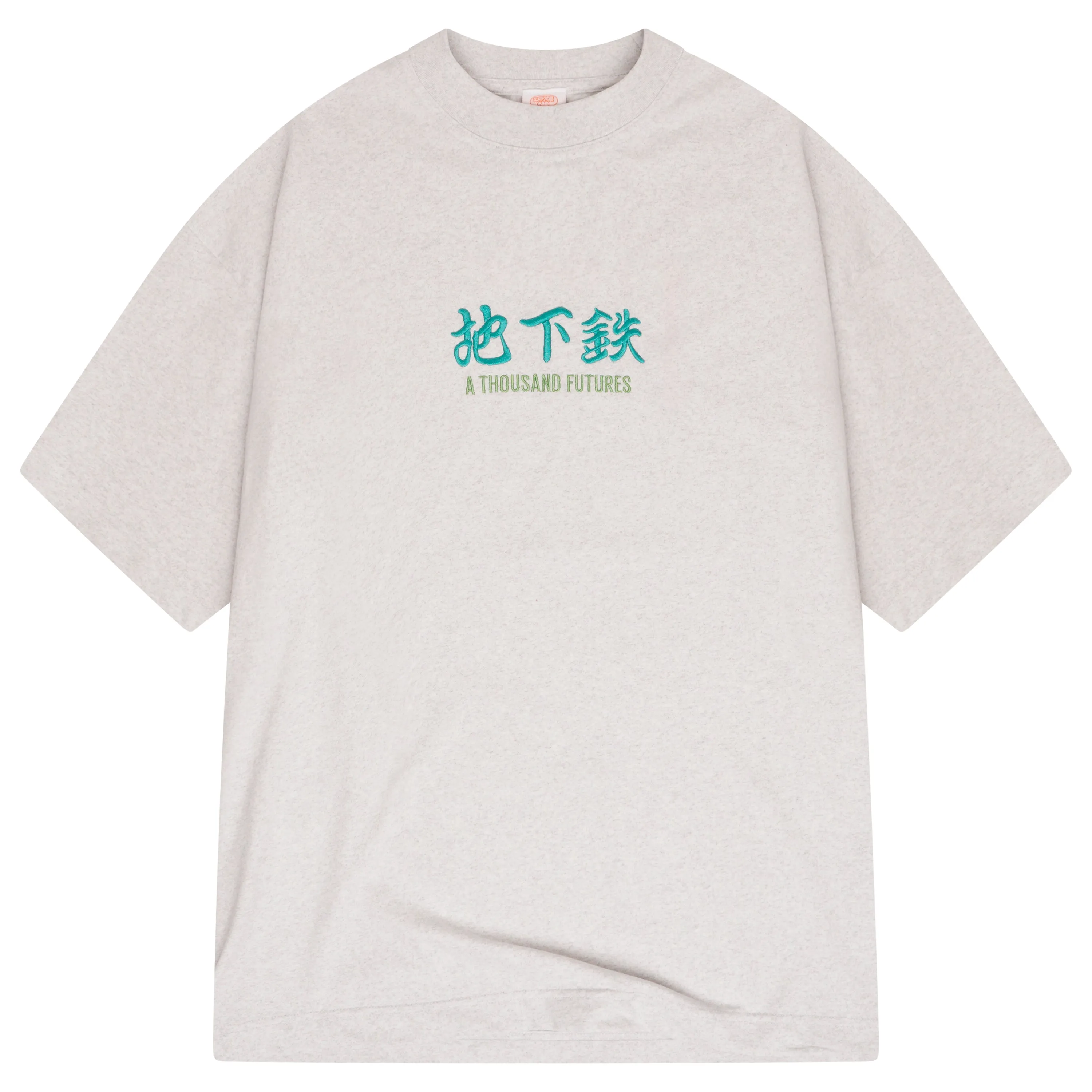 A Thousand Futures 'Logo' Embroidered Tee - Ash