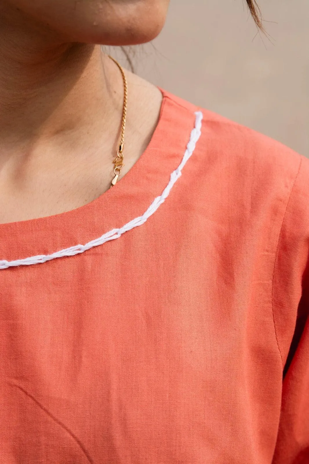 Amber - Coral Handmade Co-ord Set