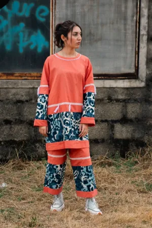 Amber - Coral Handmade Co-ord Set