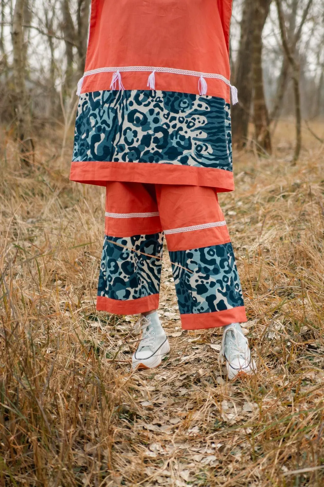 Amber - Coral Handmade Co-ord Set