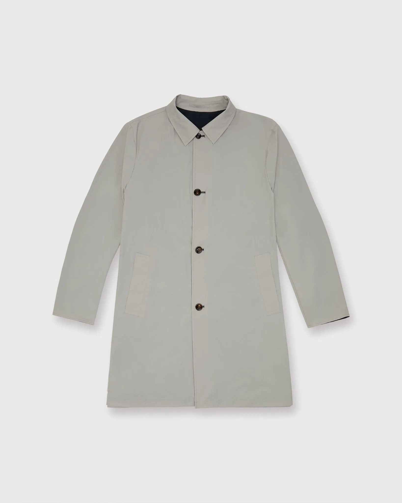 Ben Reversible Coat in Navy/Stone