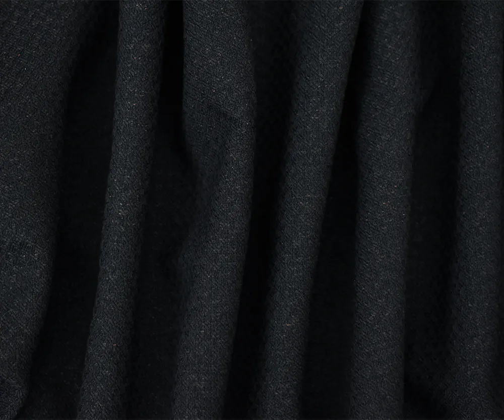 Black-Brown Poly Dobby Woven Bonded Layer Stretch Spandex Jacketing Fabric