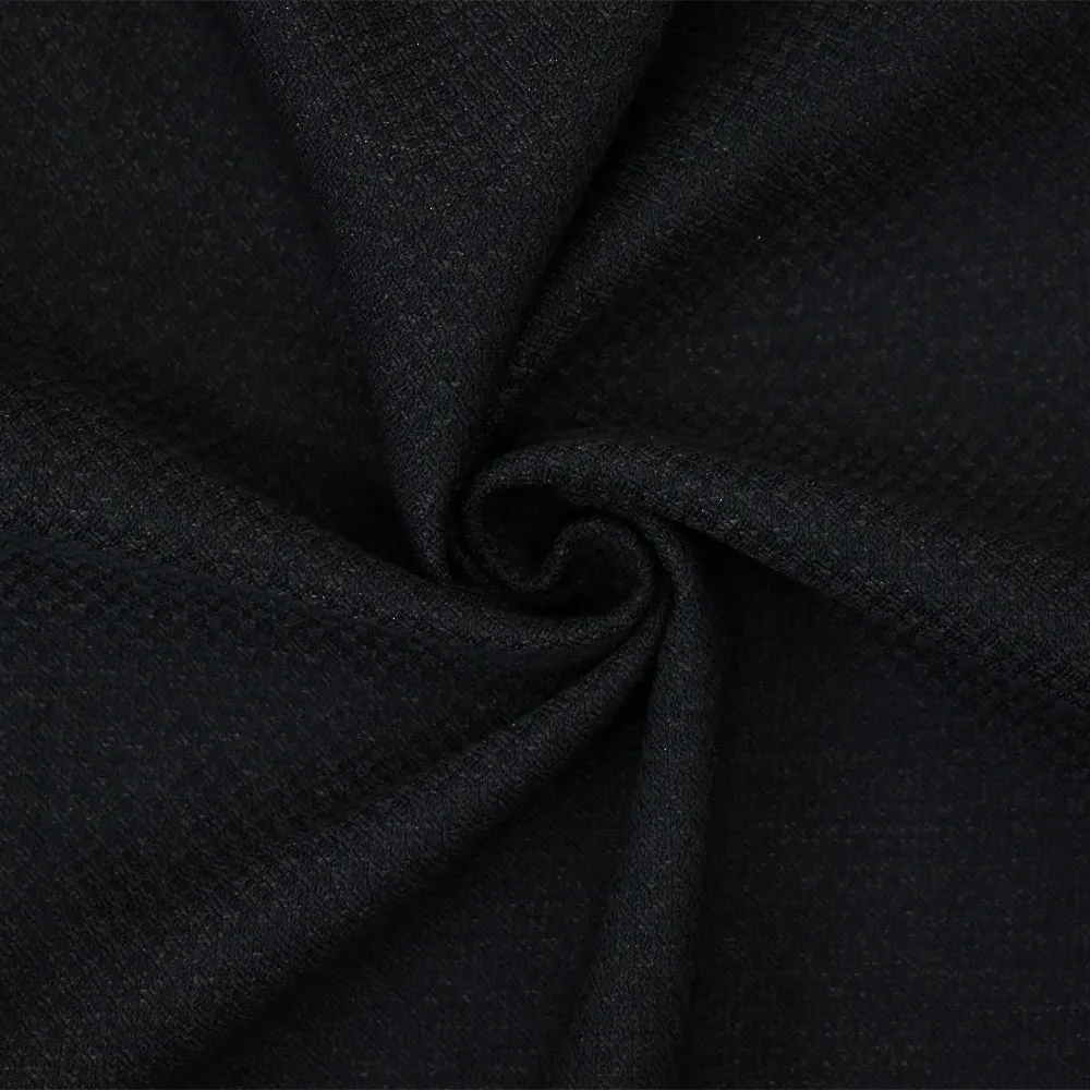 Black-Brown Poly Dobby Woven Bonded Layer Stretch Spandex Jacketing Fabric