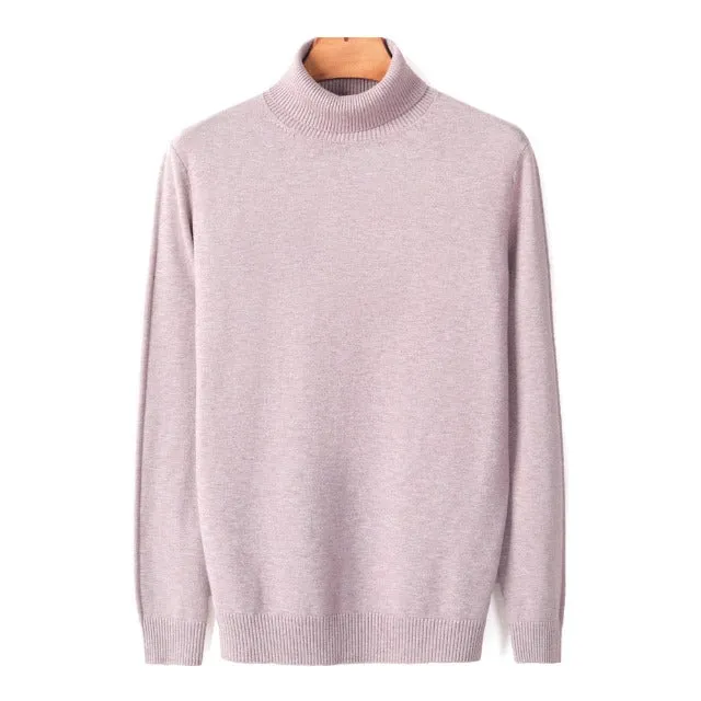 Blazing Solid Color Turtleneck Sweater