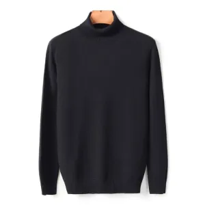 Blazing Solid Color Turtleneck Sweater