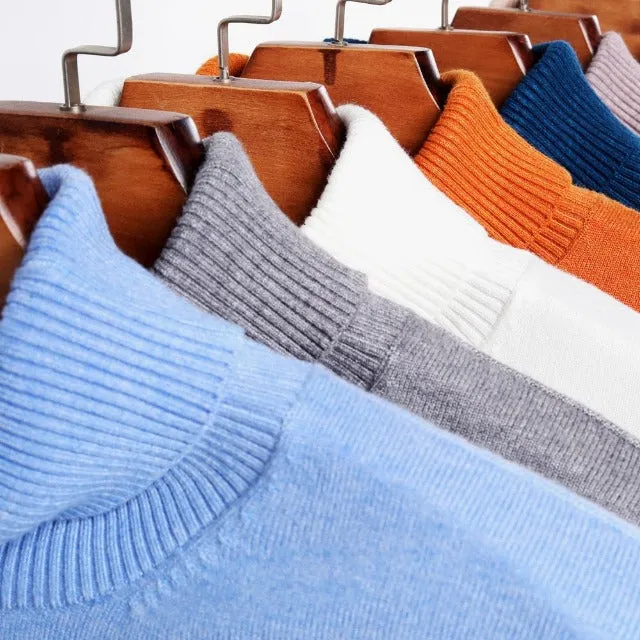 Blazing Solid Color Turtleneck Sweater