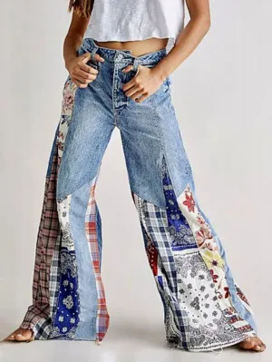 Boho High Waist Flare Jeans
