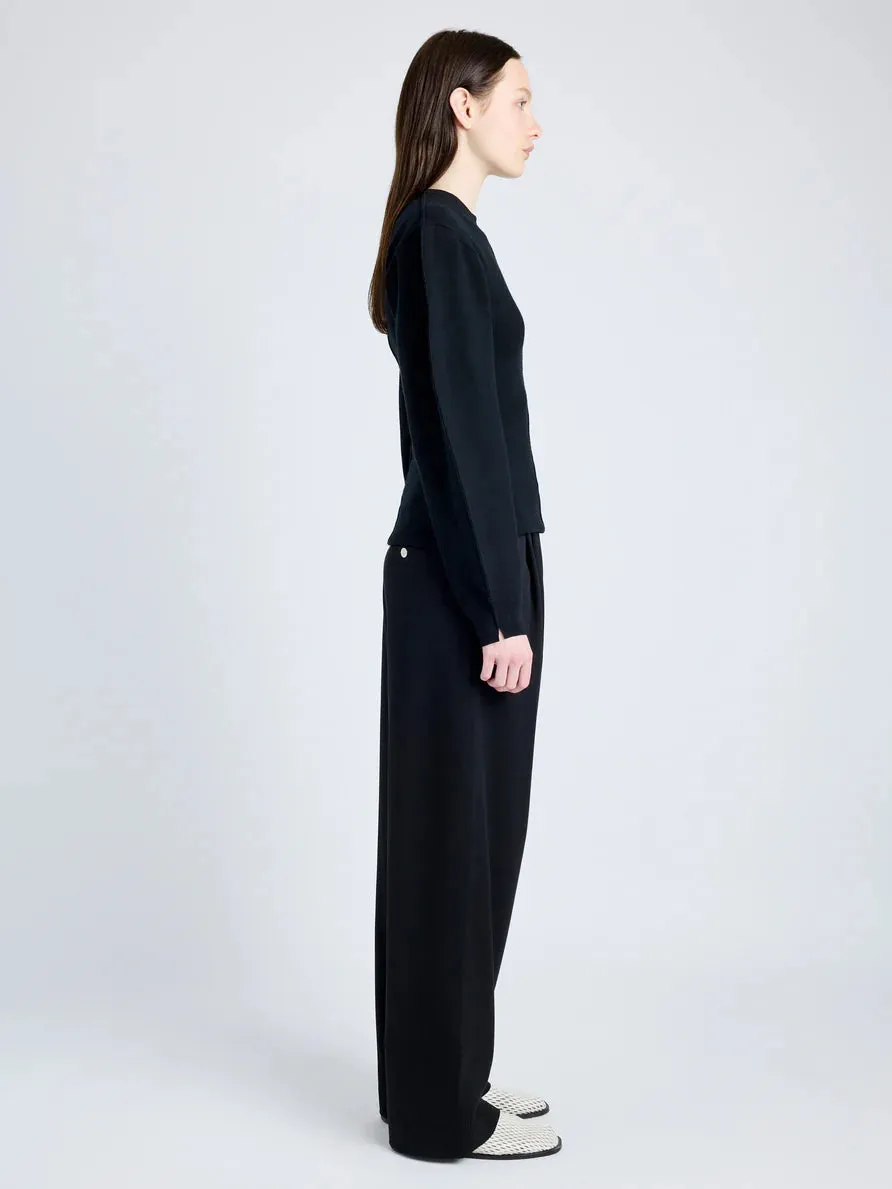 Carolina Sweater in Souffle Knit - black
