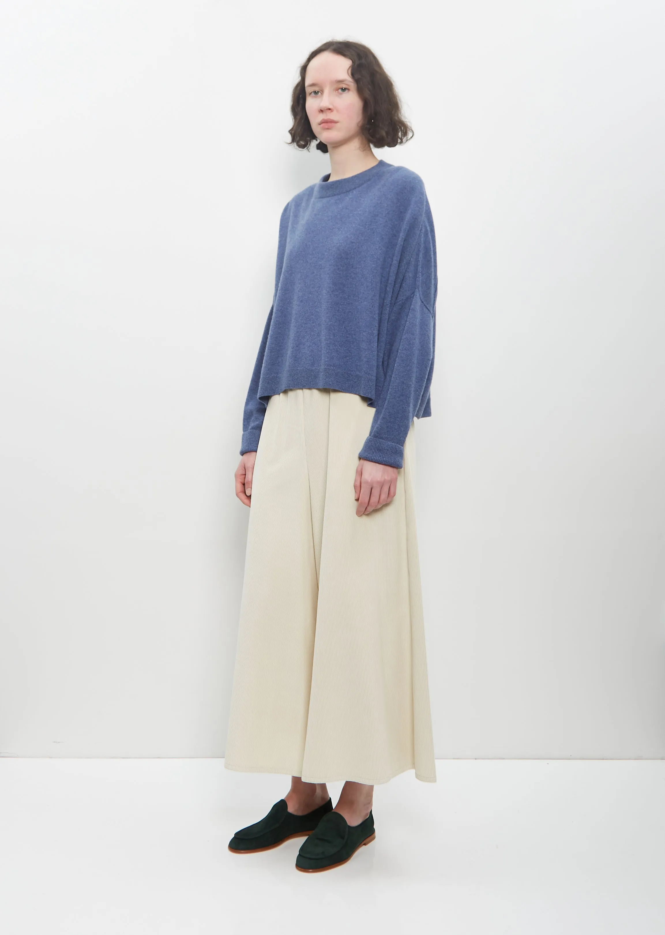 Cashmere Chunky Sweater — Denim