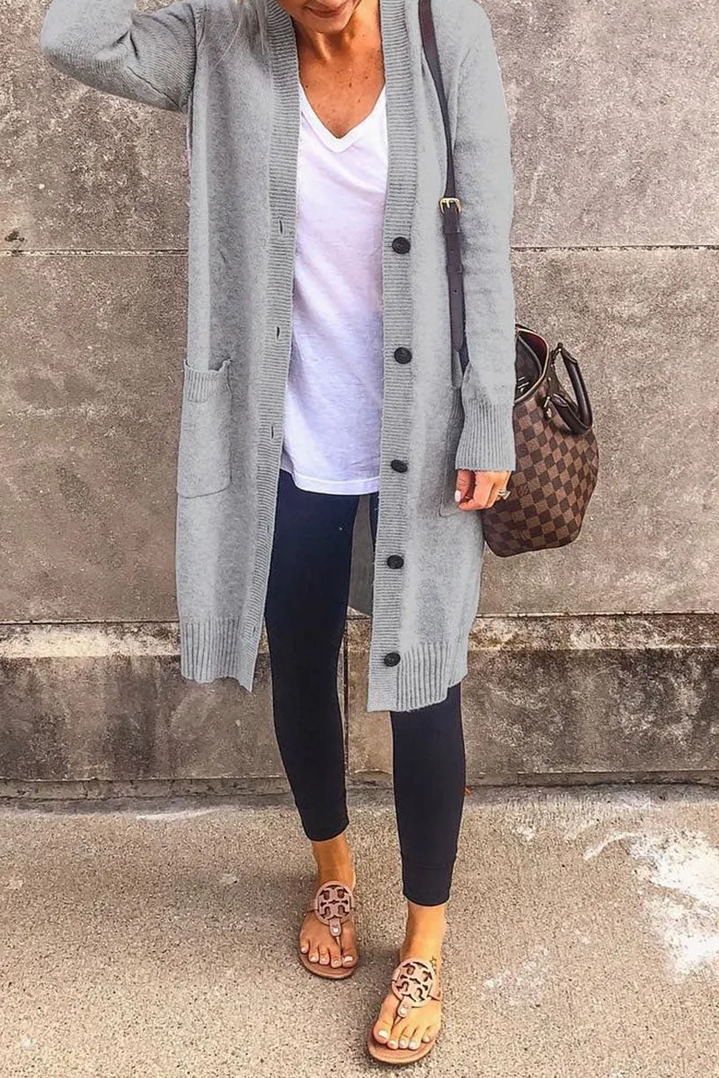 Casual Solid Split Joint Buckle Outerwear