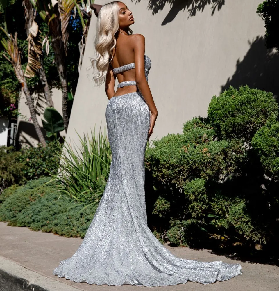 Charming Sweetheart Sleeveless Mermaid Front Split Prom Party Gowns
