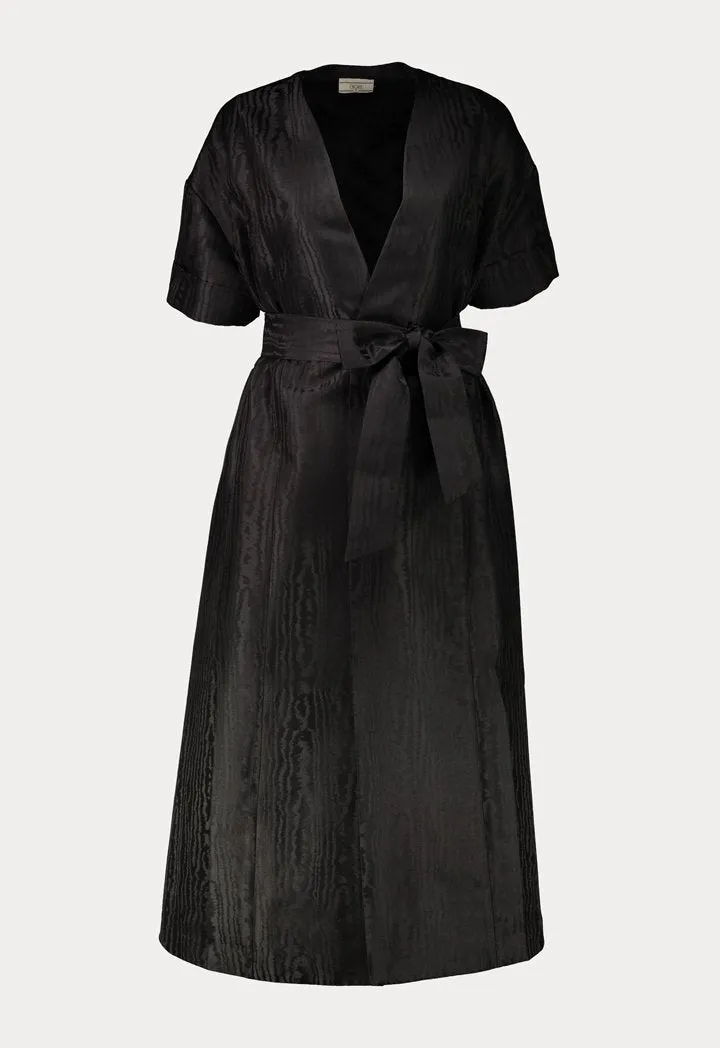 Choice Jacquard Midi Outerwear

 Black