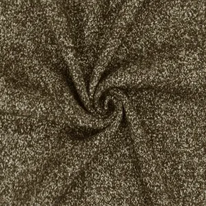 Coffee Brown-Ivory Texture Boucle Acrylic Wool Double Woven Fabric