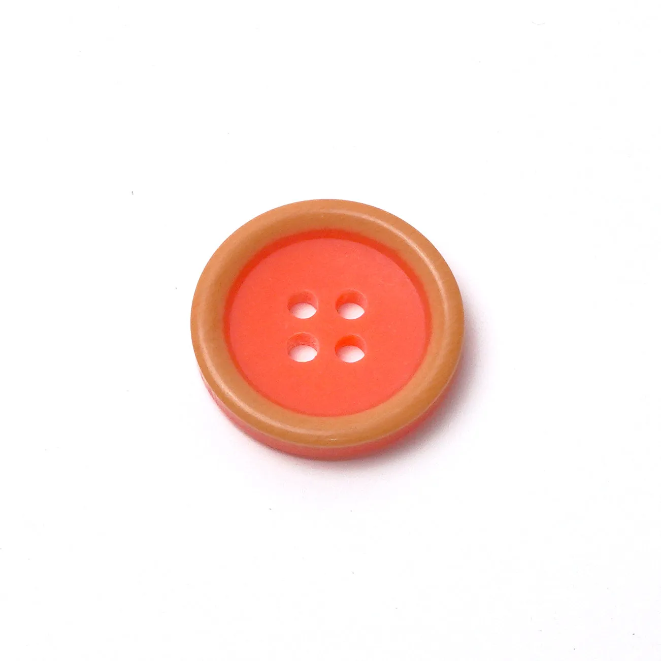 Colourful Wood-Effect Rimmed Buttons (10 Pcs) - 4 Hole, Choice of 9 Colours - 15mm / 20mm - Baby Knitting, Kids Cardigan Craft Buttons