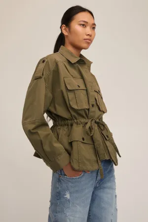 Dante Washed Canvas Cropped Utility Jacket