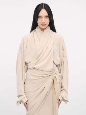 Draped Blouse (Q146SX-Q0027-SAND)