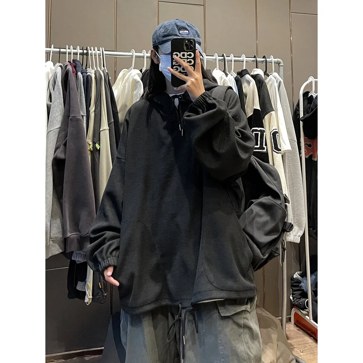 Essential Quarter Button Hoodie