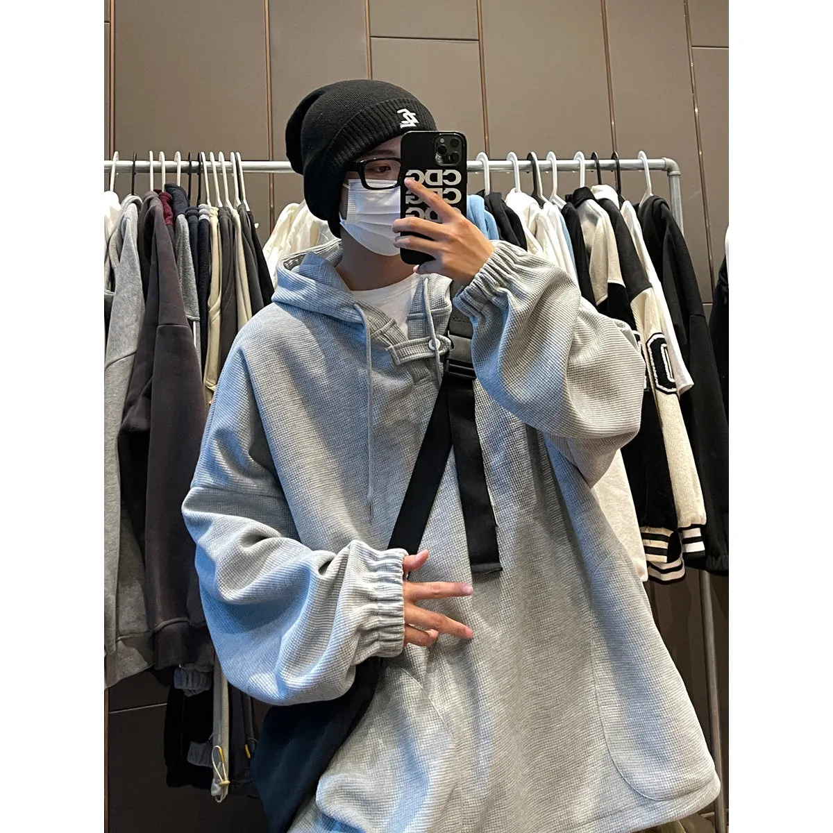 Essential Quarter Button Hoodie