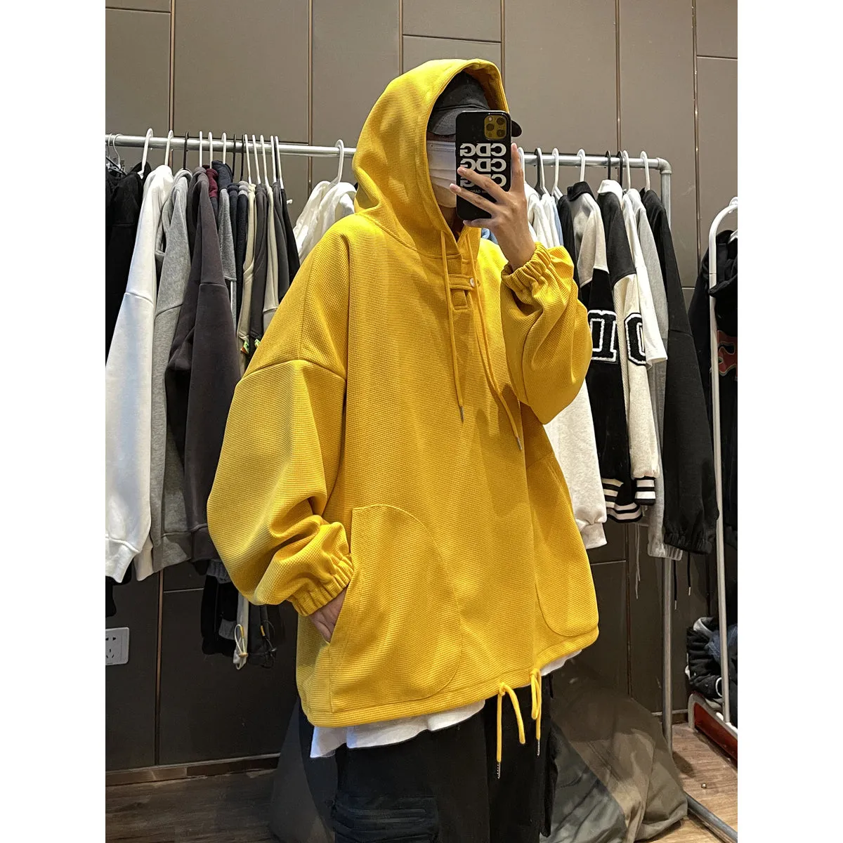 Essential Quarter Button Hoodie