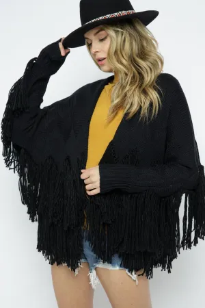 Fringe Cardigan Sweater