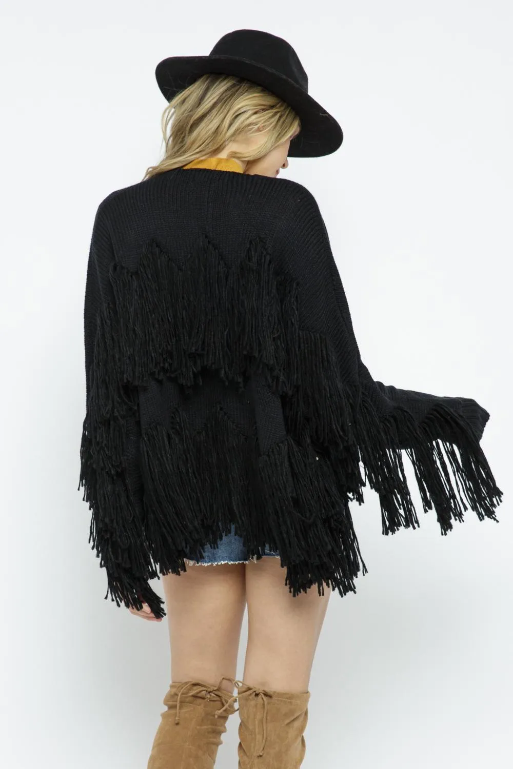 Fringe Cardigan Sweater