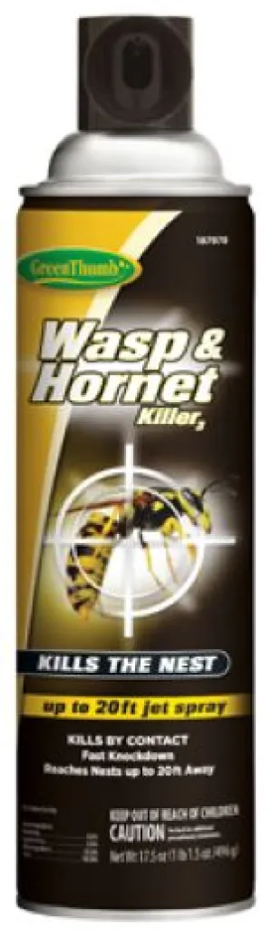 Green Thumb HG-187978 17.5 oz Can of Wasp & Hornet Pest Control Spray - Quantity of 8
