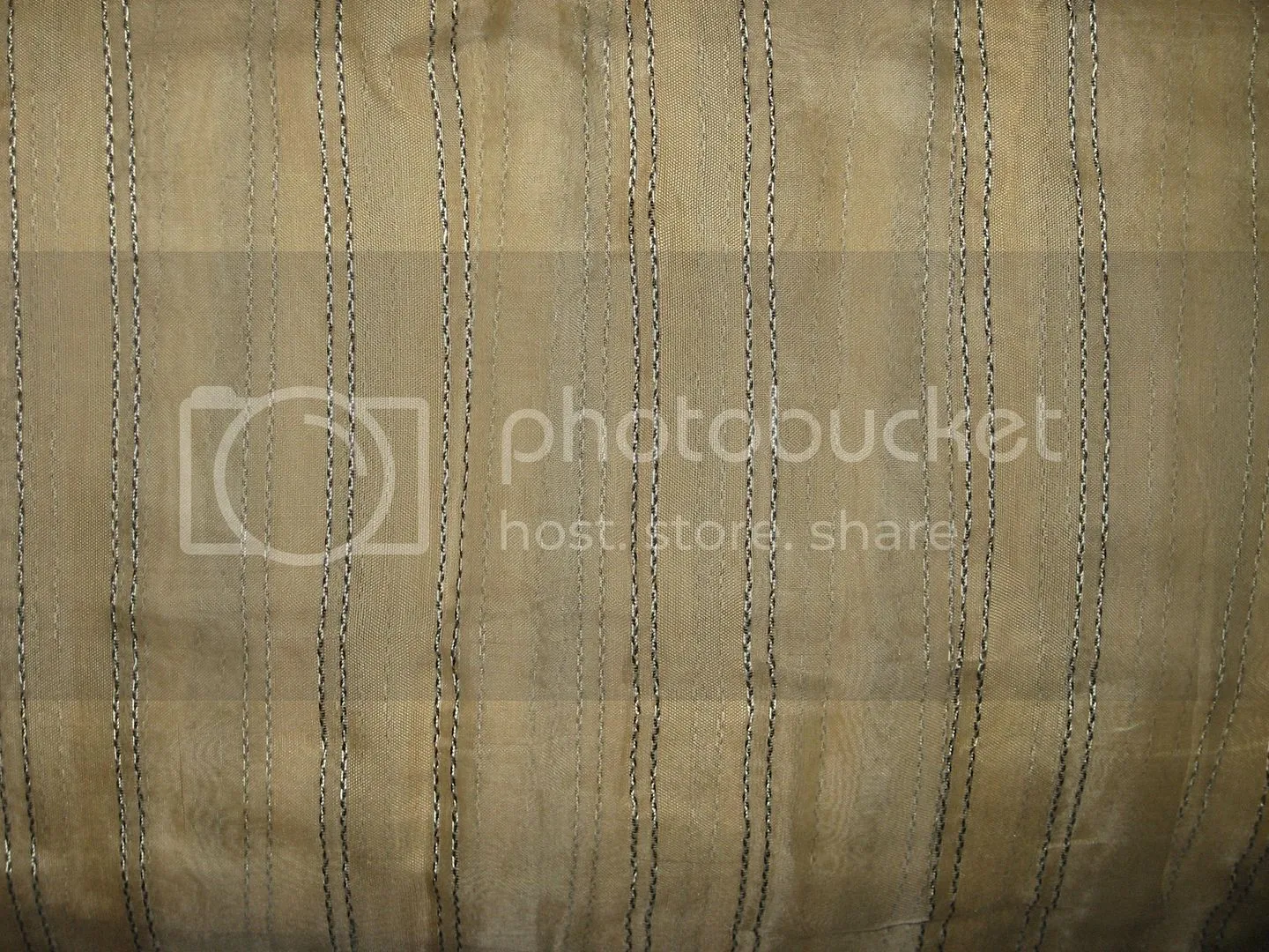 IVORY SILK ORGANZA FABRIC 44&quot; ROPE STRIPES [8270]