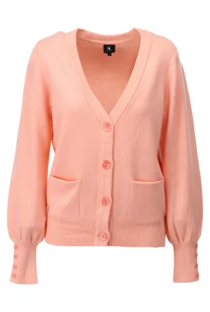 K-design - Cardigan met V-hals en zakjes (A830Peach nectar)