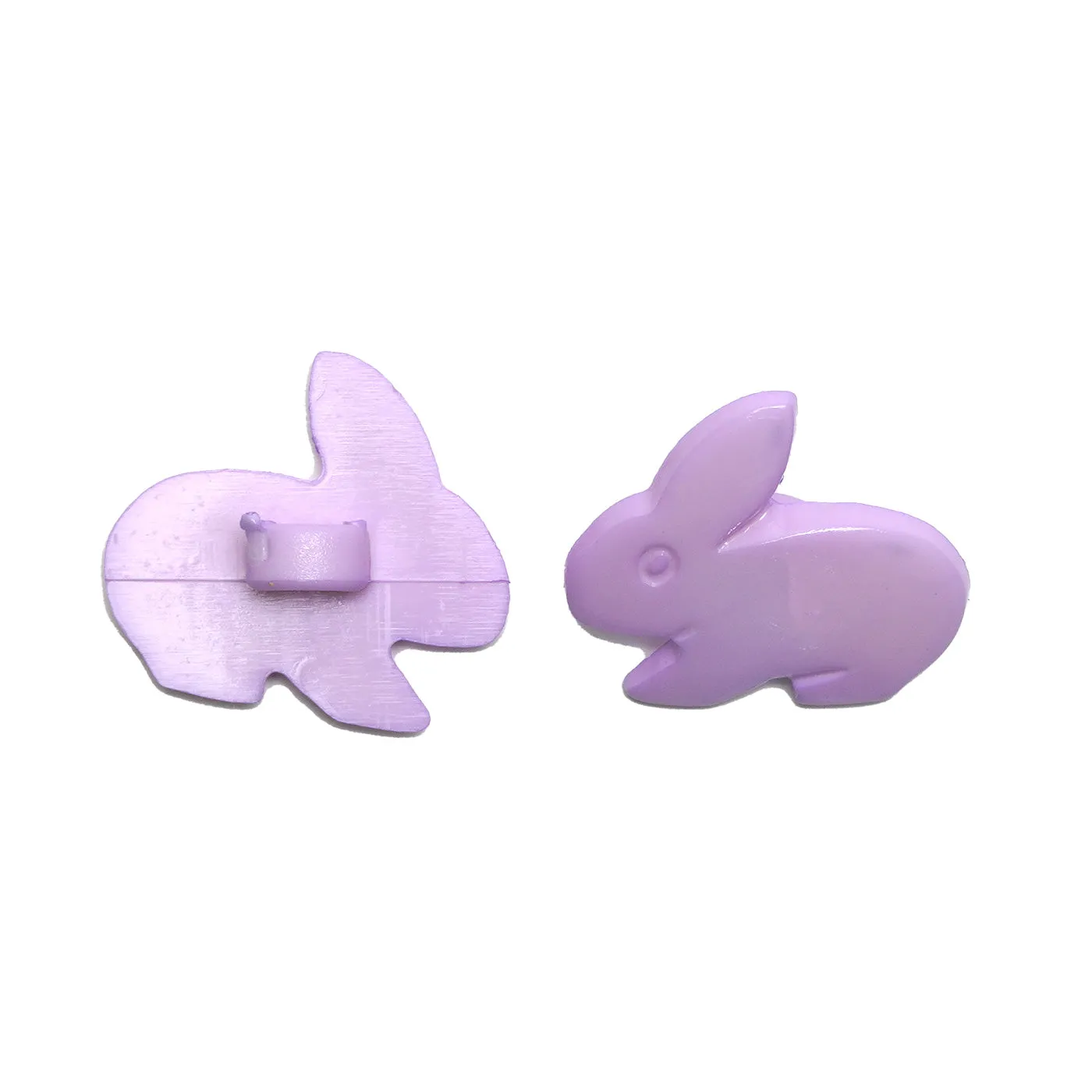 Lavender Plastic Rabbit Baby Buttons - 18mm Shank (5 Pcs)