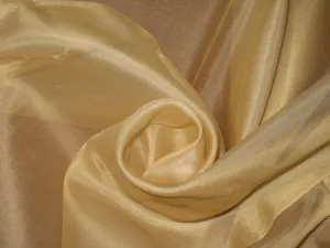 Light CHAMPAGNE SILK ORGANZA FABRIC 44&quot; WIDE