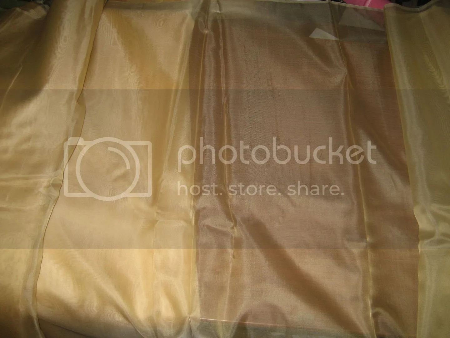 Light CHAMPAGNE SILK ORGANZA FABRIC 44&quot; WIDE
