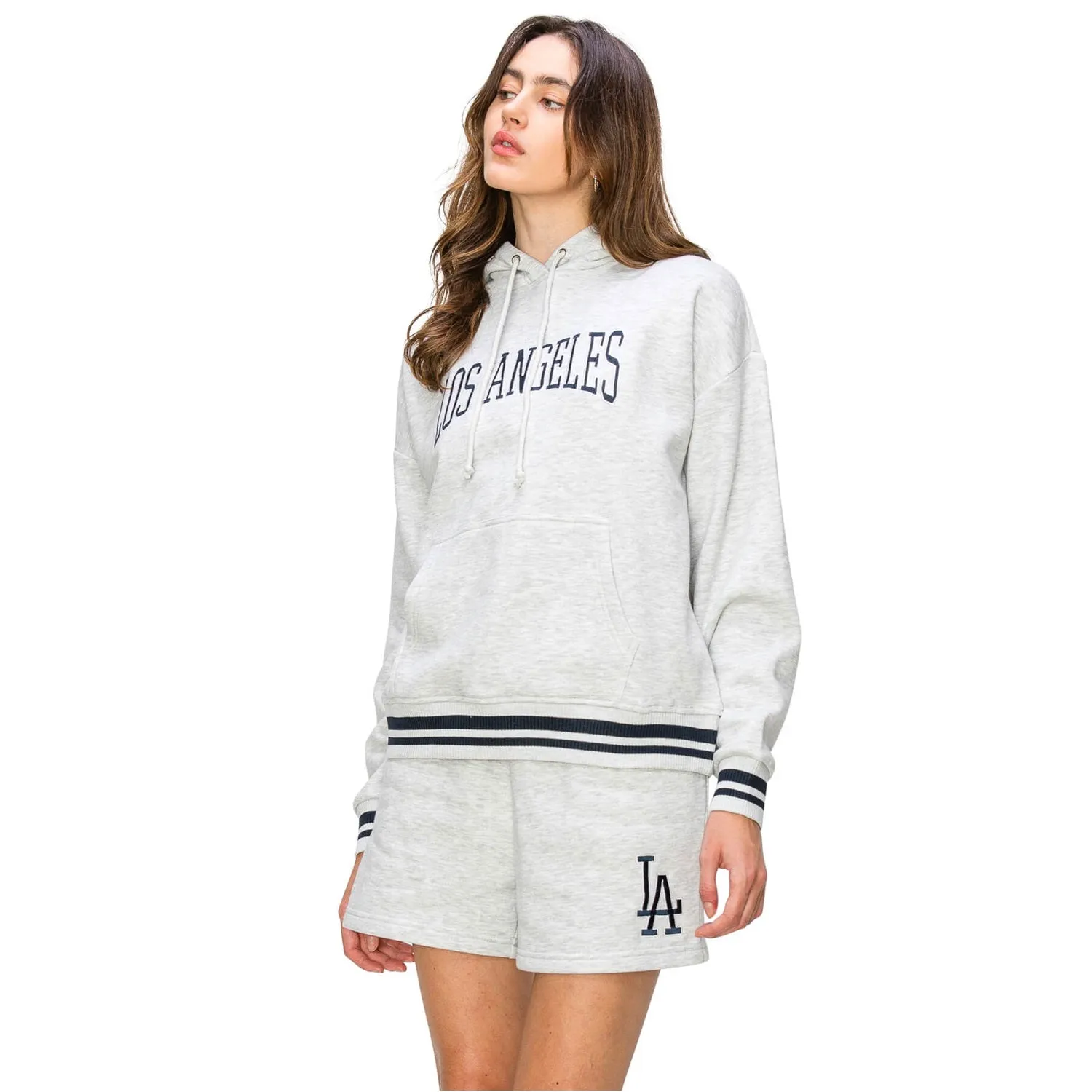 Los Angeles Hoodie Sweatshirts - Heather Grey