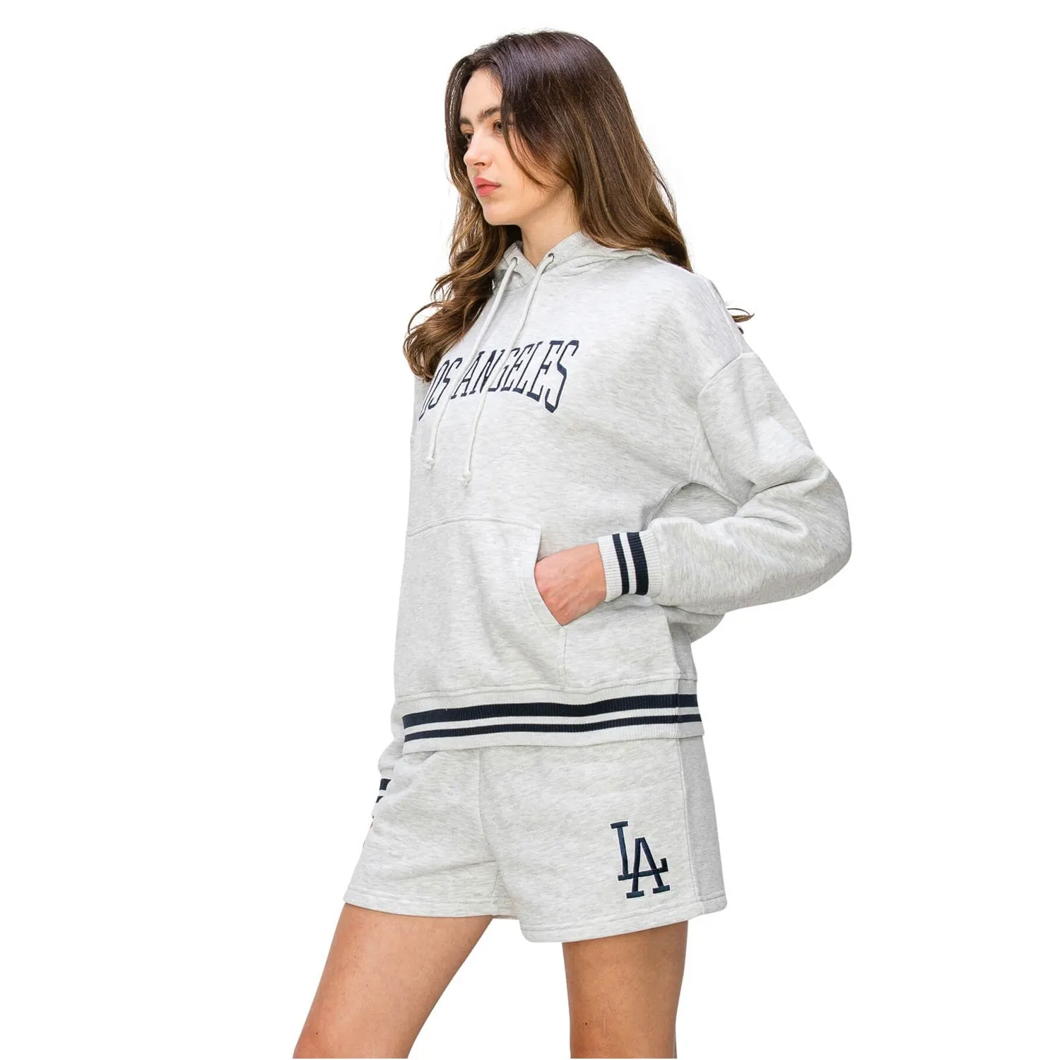 Los Angeles Hoodie Sweatshirts - Heather Grey