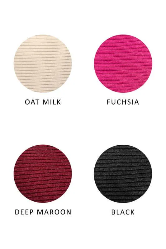 Mae Ribbed Boat Neckline Sweater