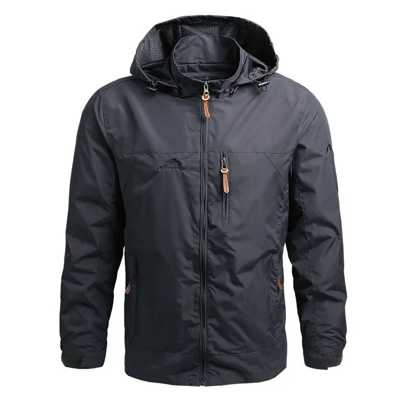 Men Outdoor Waterproof Jackets Hooded Coats