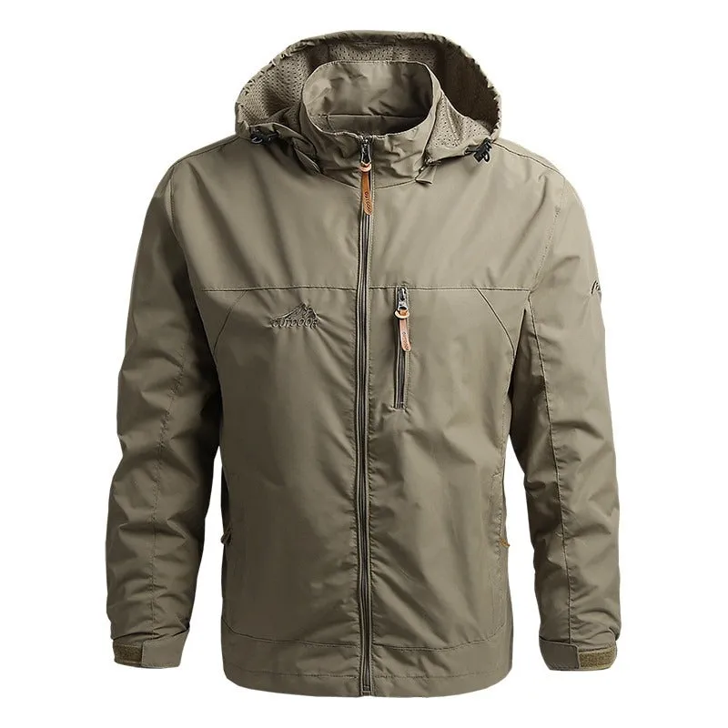 Men Outdoor Waterproof Jackets Hooded Coats