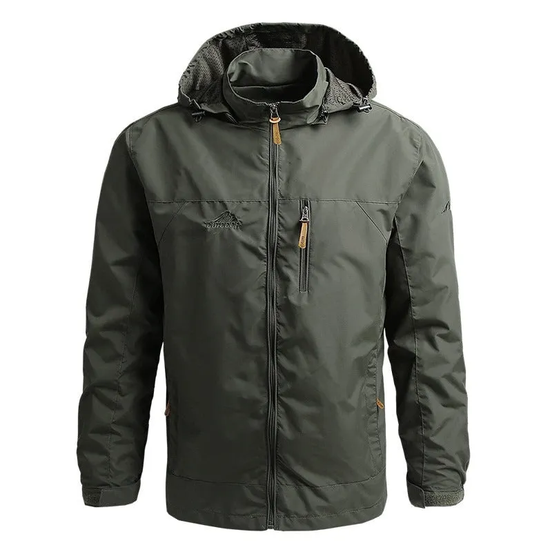 Men Outdoor Waterproof Jackets Hooded Coats
