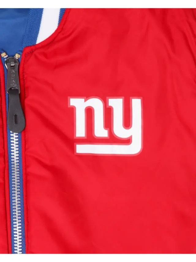 NEW YORK GIANTS X ALPHA X NEW ERA REVERSIBLE MA-1 BOMBER JACKET