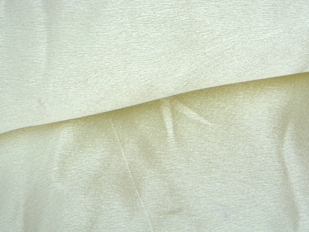 Off White Plain Moss Satin Fabric