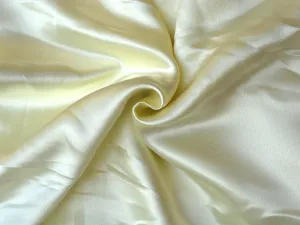 Off White Plain Moss Satin Fabric