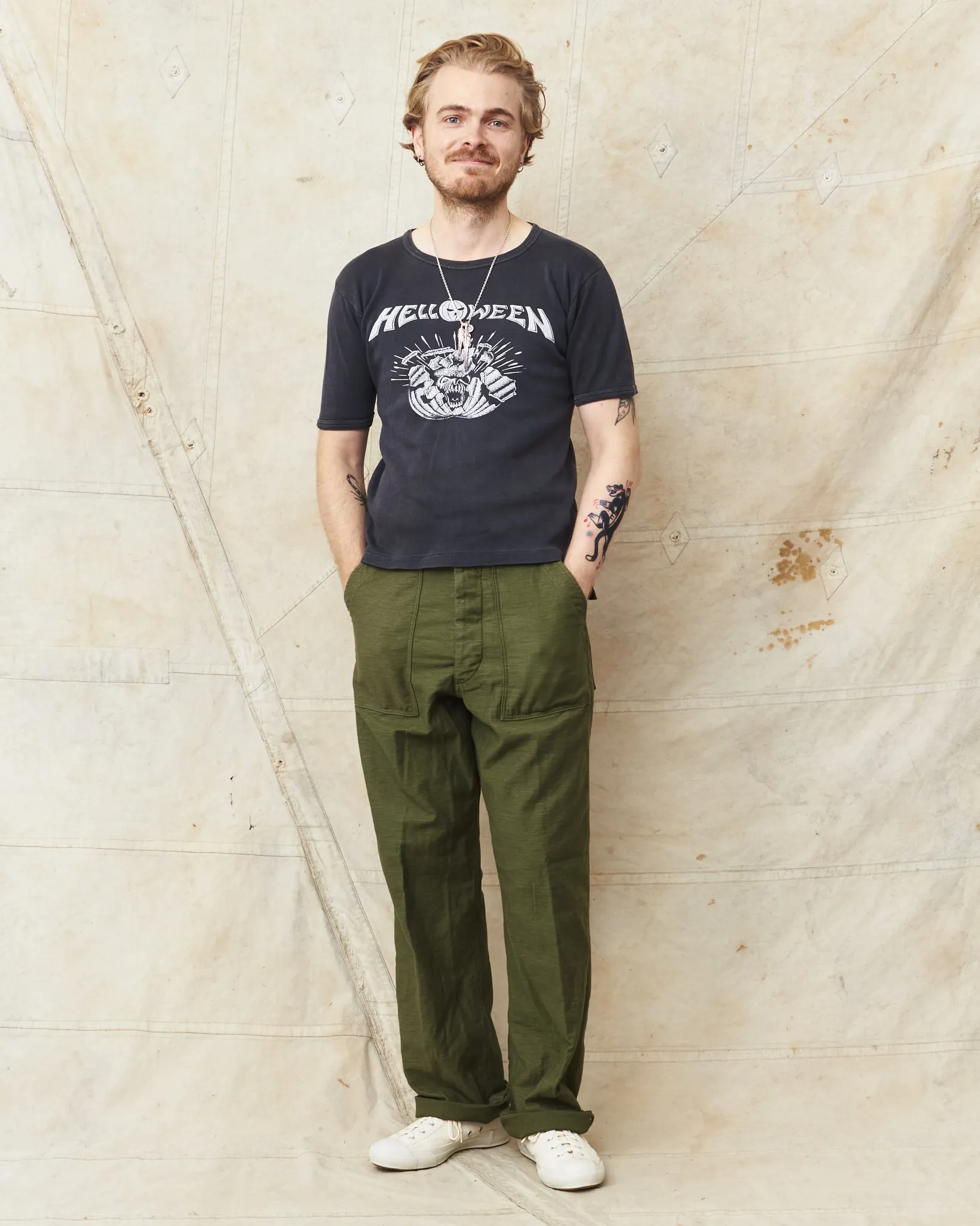 OrSlow V5002 Vintage Fit Fatigue Pants Dark Olive