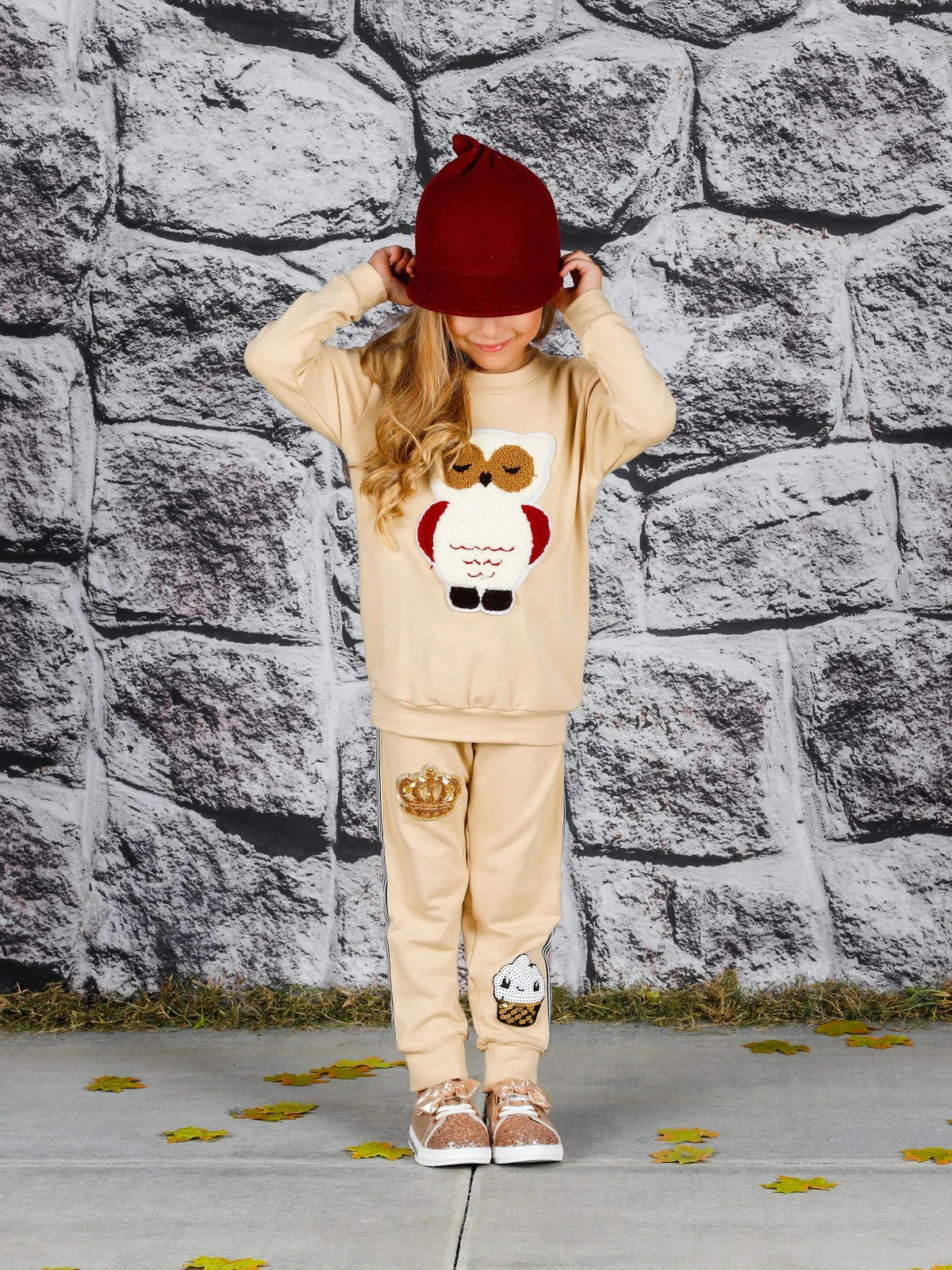 Owl Cutie Plush Jogger Set