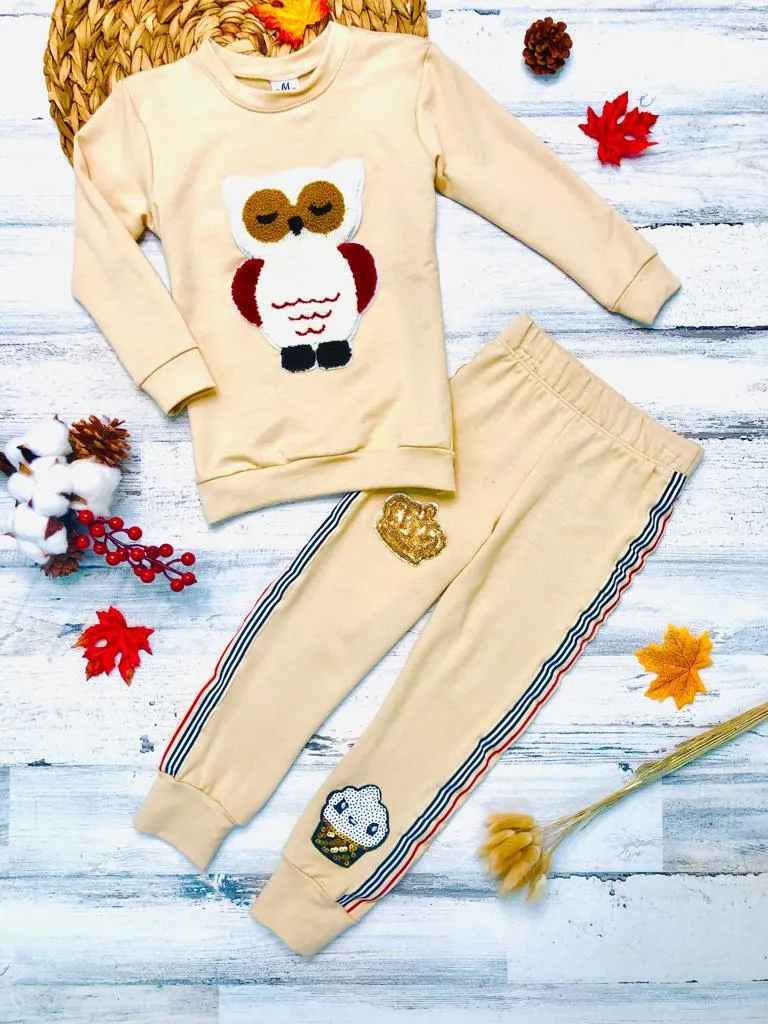 Owl Cutie Plush Jogger Set