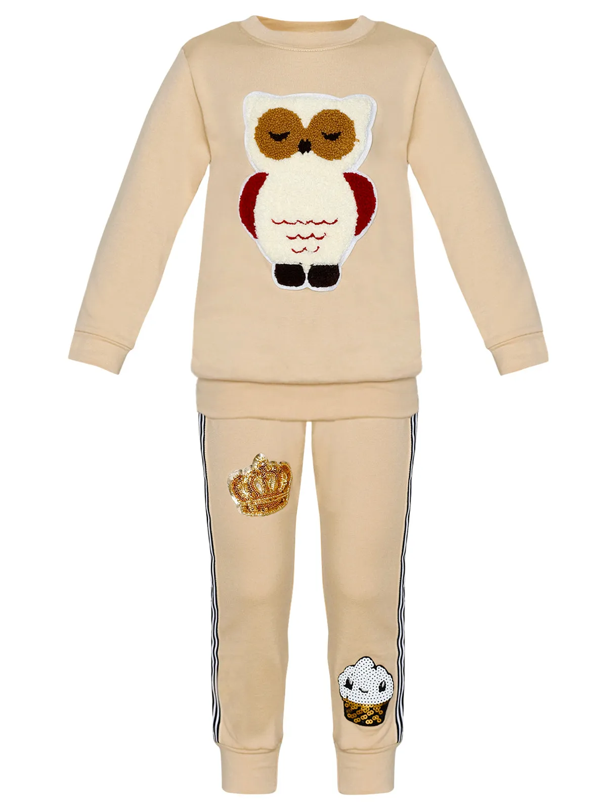Owl Cutie Plush Jogger Set