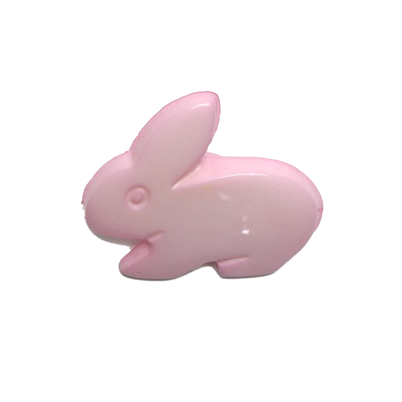 Pale Pink Plastic Rabbit Baby Buttons - 18mm Shank (5 Pcs)