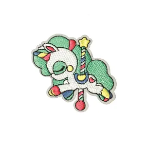 PC3710B - Green Unicorn Fair Pole (Iron On)
