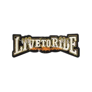 PC4187B - Live To Ride Silver (Iron On)