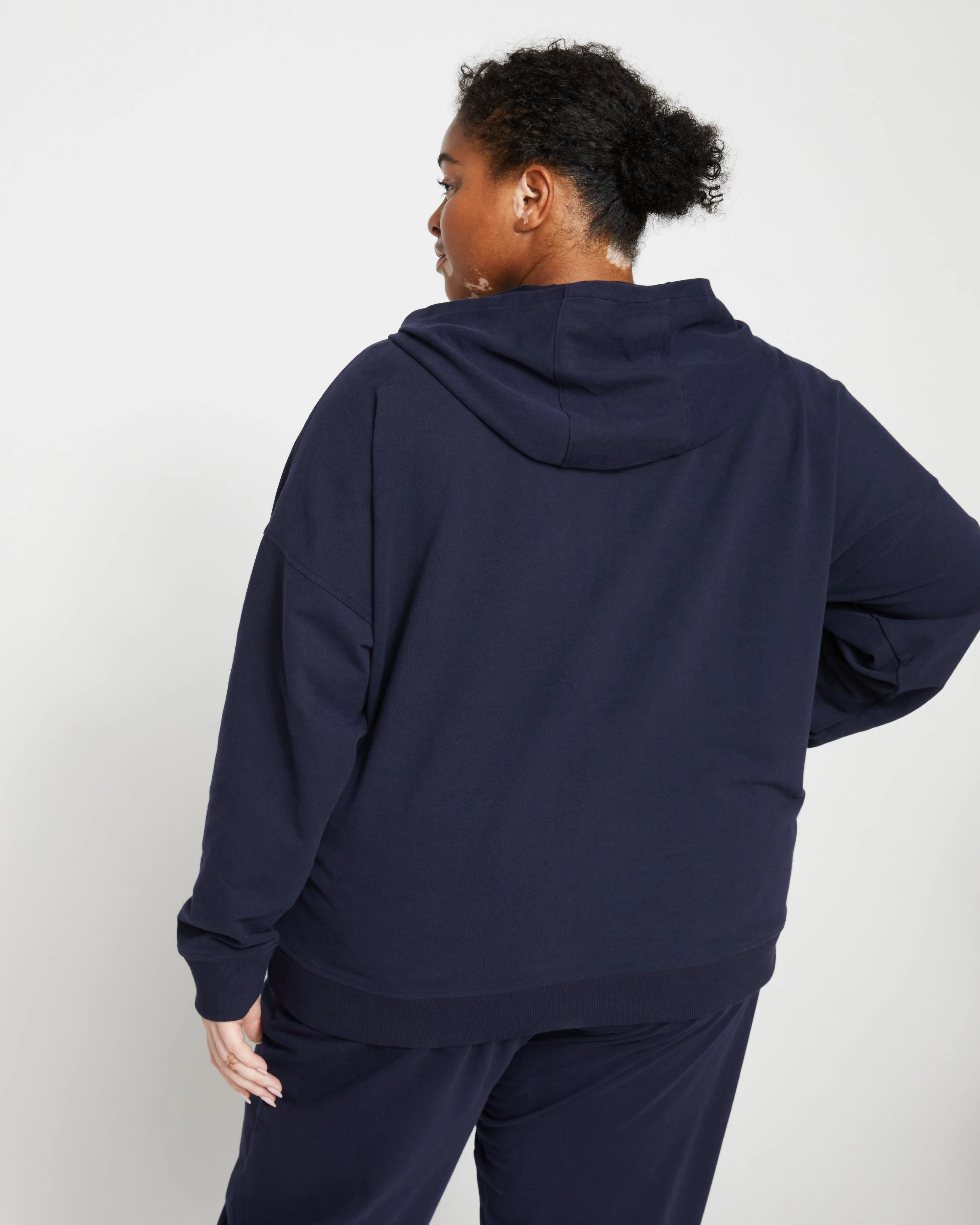Peachy Terry Full Zip Hoodie - Midnight